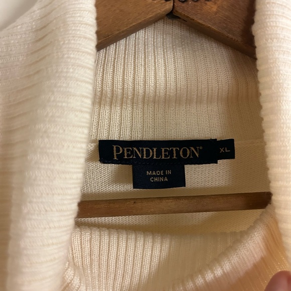 Pendleton Never Worn Cream Merino Wool Turtleneck Women’s Size XL - Picture 2 of 5
